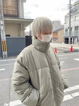 ミディアム カラー darts所属・マツダ レンのヘアスタイル