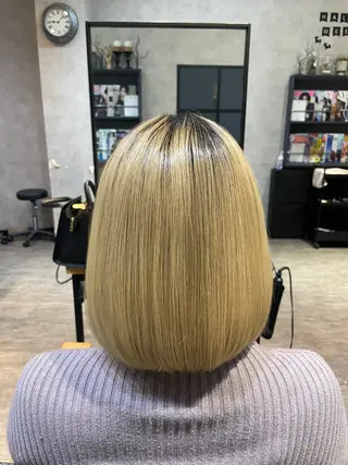 ミディアム 暗髪カラー/艶カラー /ヘアセットのヘアスタイル