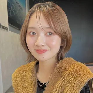 ミディアム カラー ヘアアレンジ 🌱ボブ/レイヤー/ ベージュ/あやみ✨のヘアスタイル