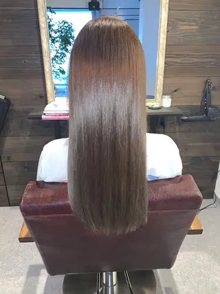 セミロング カラー パーマ 隠れ家美容室 RAW TOKYO 【公式】のヘアスタイル