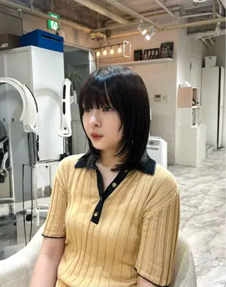 ミディアム 山田 蓮のヘアスタイル