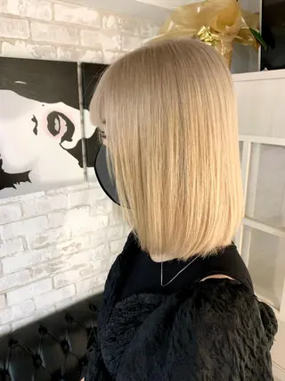 ミディアム ✨ハイトーン✨艶髪 ✨髪質改善✨和田のヘアスタイル