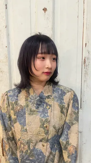 ミディアム カラー 南堀江🌿パーマ Tetsu【テツ】のヘアスタイル