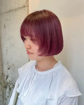 ショート カラー 🌝ぷる艶ハイトーン 柔らかヘア🍅まあやのヘアスタイル
