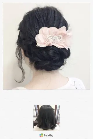 ミディアム ヘアアレンジ 沢田 瞳のヘアスタイル