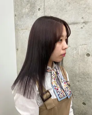 セミロング カラー 🌱ブリーチ・透明感 カラー/mapi🦭のヘアスタイル