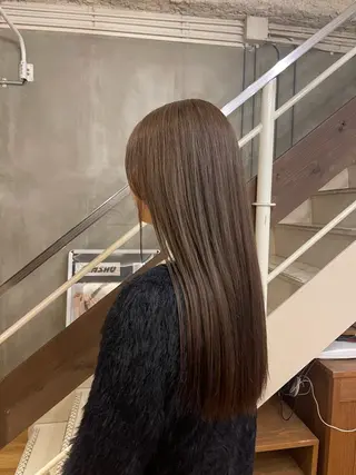 ロング カラー 武田玲音/カラー モデル/堀江のヘアスタイル
