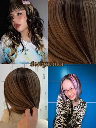 ロング カラー デザインカラー/ハイ トーン/konomiのヘアスタイル