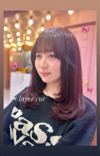 セミロング カラー fish所属・横浜/レイヤー/ボブ shiira👼🏻のヘアスタイル