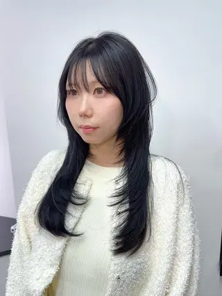 ロング 岡崎/レイヤーカット ／縮毛矯正/美髪のヘアスタイル