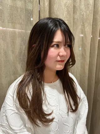 ロング アイブロウ 似合わせカット 小林愛奈のヘアスタイル