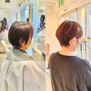 ショート カラー ショート/ボブ/縮毛 三上達大のヘアスタイル