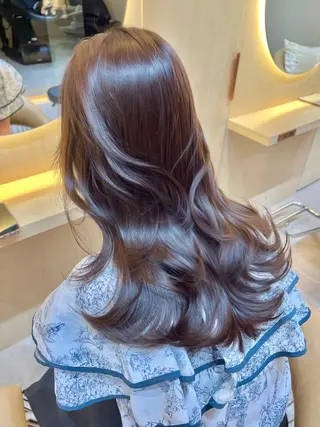 ロング カラー レイヤーカット/ 顔周り 五島巨幹のヘアスタイル