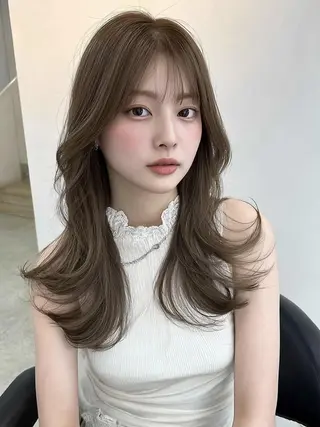 セミロング 野間 ひなののヘアスタイル