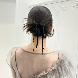 ヘアアレンジ riko/レイヤー/ 艶カラー/ヘアセットのヘアスタイル