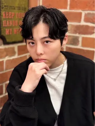 ショート パーマ 田場 彪太郎のヘアスタイル