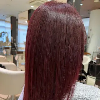 ミディアム カラー ケアパーマ /根本剛史のヘアスタイル