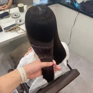 ロング 韓国風cut/ 縮毛矯正/正岡幹康のヘアスタイル