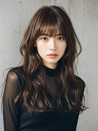 ロング ウルフカット 811 大阪梅田 ウルフのヘアスタイル