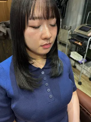 ミディアム 西 柚のヘアスタイル