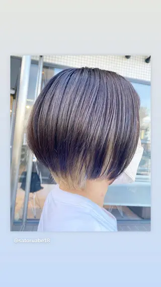 ショート カラー ✨似合わせカラー 阿部賢✨のヘアスタイル