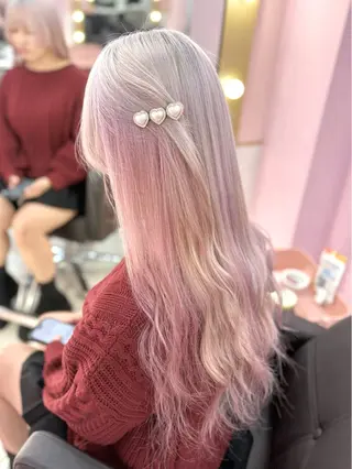 ロング カラー 甘ふわgirly🎀 ハイトーン🤍Ramのヘアスタイル