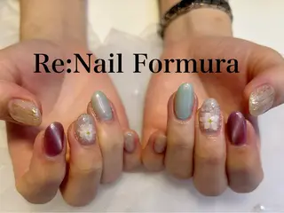 ミディアム Re:Nail Formula所属・kido chieのネイルデザイン