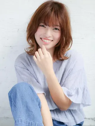 ミディアム 石渡このみ 🍊レイヤーカットのヘアスタイル