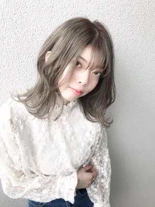 ミディアム ブリーチ/髪質改善 NYNY大久保のヘアスタイル