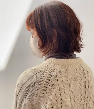 ショート カラー パーマ 桑原 菜摘のヘアスタイル