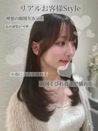 ロング 韓国ヘア/レイヤー/ 前髪/髪質改善/石川のヘアスタイル