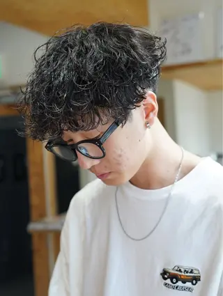 ショート カラー メンズ 無料パーマモデル 募集中/TAIYOUのヘアスタイル