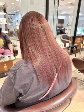 ロング TAYA大阪上本町所属・十場【髪質改善】 【ダブルカラー】のヘアスタイル