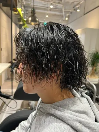 ミディアム パーマ メンズ 【パーマ満足度No. 1🥇】宮脇 大樹のヘアスタイル