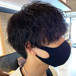 ショート カラー パーマ メンズ アイブロウ 丁寧なカウンセリング 🌿Chiemi🌿のヘアスタイル