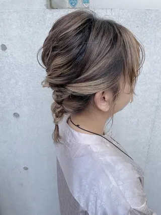 セミロング ヘアアレンジ 菅 翔太のヘアスタイル