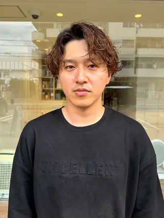 ミディアム パーマ パーマ/ハイトーン スパイキー/神田正紀のヘアスタイル