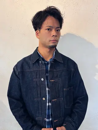 ショート パーマ メンズ ARCHE南堀江所属・ARCHE南堀江 MENS専用のヘアスタイル