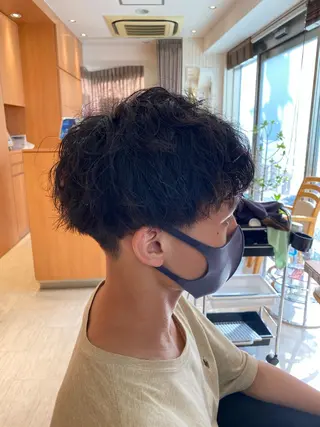 ショート パーマ メンズ 🟢NEGi🟣 🫧髪質改善のヘアスタイル