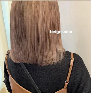 セミロング カラー 顔周りレイヤー 🎀マリノのヘアスタイル