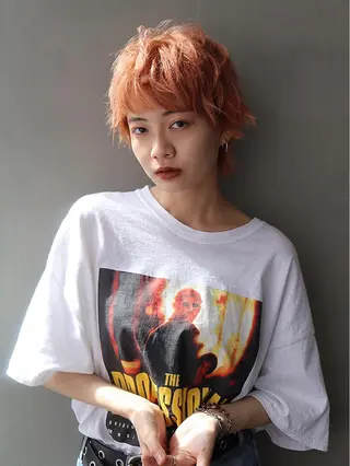 ショート カラー SALOWIN梅田茶屋町店所属・ウルフレイヤーカット /チヒロのヘアスタイル