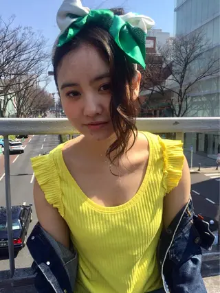 ロング カラー パーマ ヘアアレンジ 仲間 菜々世のヘアスタイル