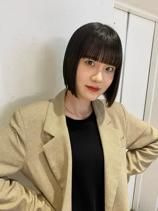 ショート 顔周りカット/透明感 カラー✂️MEIのヘアスタイル