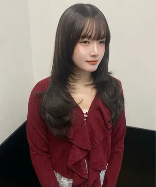 ロング カラー 渋谷🖤 艶髪🖤透明感カラーのヘアスタイル
