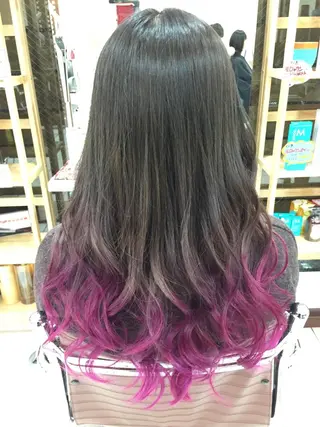 ロング カラー モテ髪透明感❤️ デイズヘアカラーのヘアスタイル