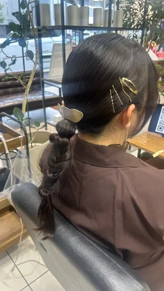 セミロング ブリーチカラー／ 髪質改善emi🍒のヘアスタイル