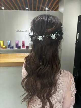 ロング ヘアアレンジ ハイトーン/アレンジ 🎀アオイ🎀のヘアスタイル