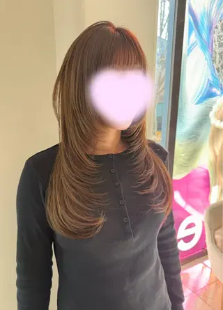 ロング HARUNA/原宿/ デザイン/カットのヘアスタイル