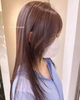 セミロング カラー Ops hair 大橋駅前店所属・カラーモデル♡縮毛矯 正モデル募集/コハルのヘアスタイル