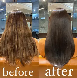 セミロング カラー seta新宿所属・髪質改善/縮毛矯正 芹沢のヘアスタイル